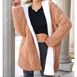 Cozy Hooded Reversible Coat